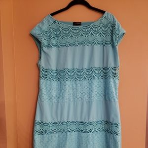 Turquoise sheath dress
